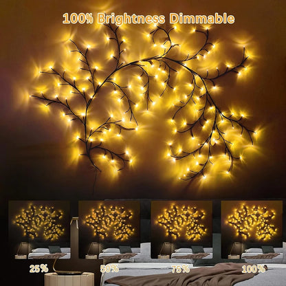 "96LED Tree & Vine Lamp – USB/Solar Powered with 8 Modes, DIY Festive Lights for Christmas Decor"