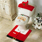 Cute Santa Claus Christmas Toilet Seat Cover & Bathroom Mat Set – Festive 2024 Holiday Decor