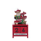 Wooden Christmas Countdown Calendar with Santa, Elk, and Snowman – Festive Home Decor